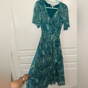 HARLOW & ROSE FAUX WRAP DRESS size PM